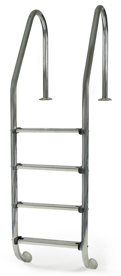 Standard Edelstahl Leiter für eingelassene Stahlwandpools 4 Stufig Belastbar bis 150KG