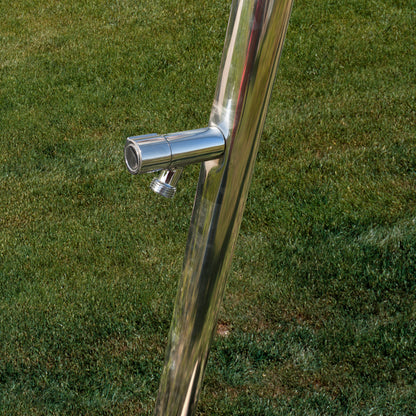 Gartendusche Edelstahl mit Fußdusche