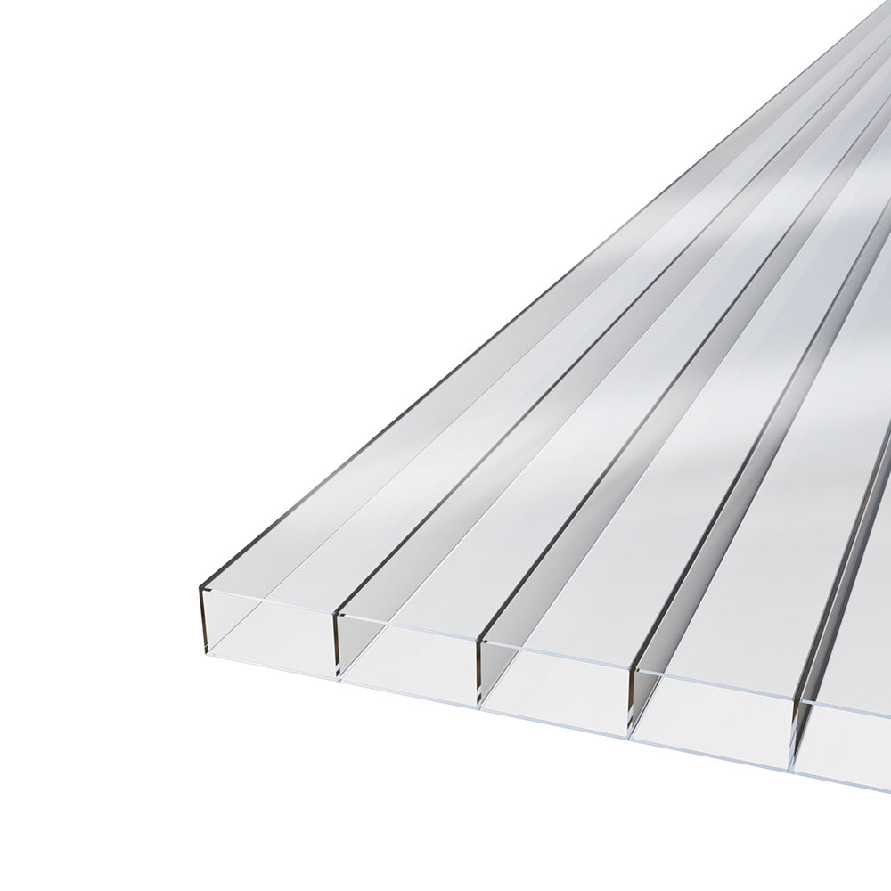 Dachhaut Alu/Alu mit Polycarbonat Stegplatten 16mm Diamantika glasklar