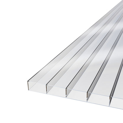 Dachhaut Alu/Alu mit Polycarbonat Stegplatten 16mm Diamantika glasklar