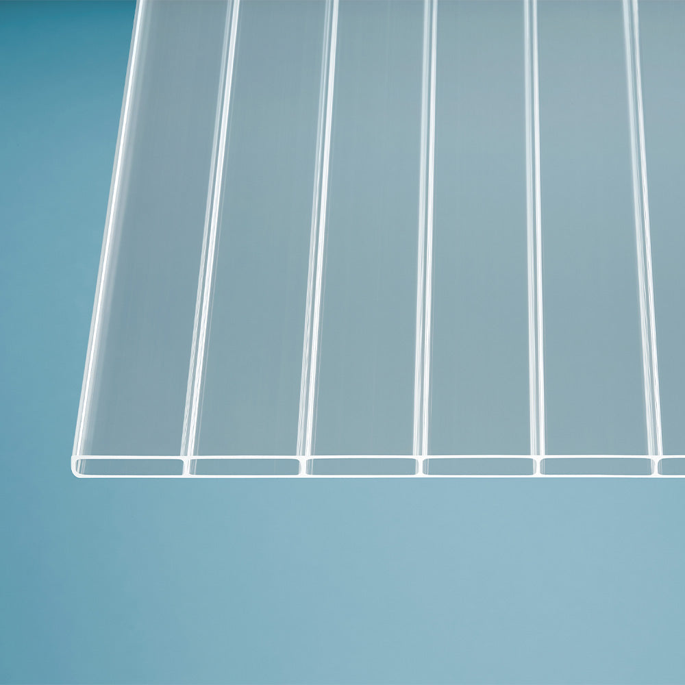 Doppelstegplatte 16 mm Acrylglas glasklar - die 64 er