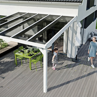 Doppelstegplatte 16 mm Polycarbonat 3-fach anthrazit