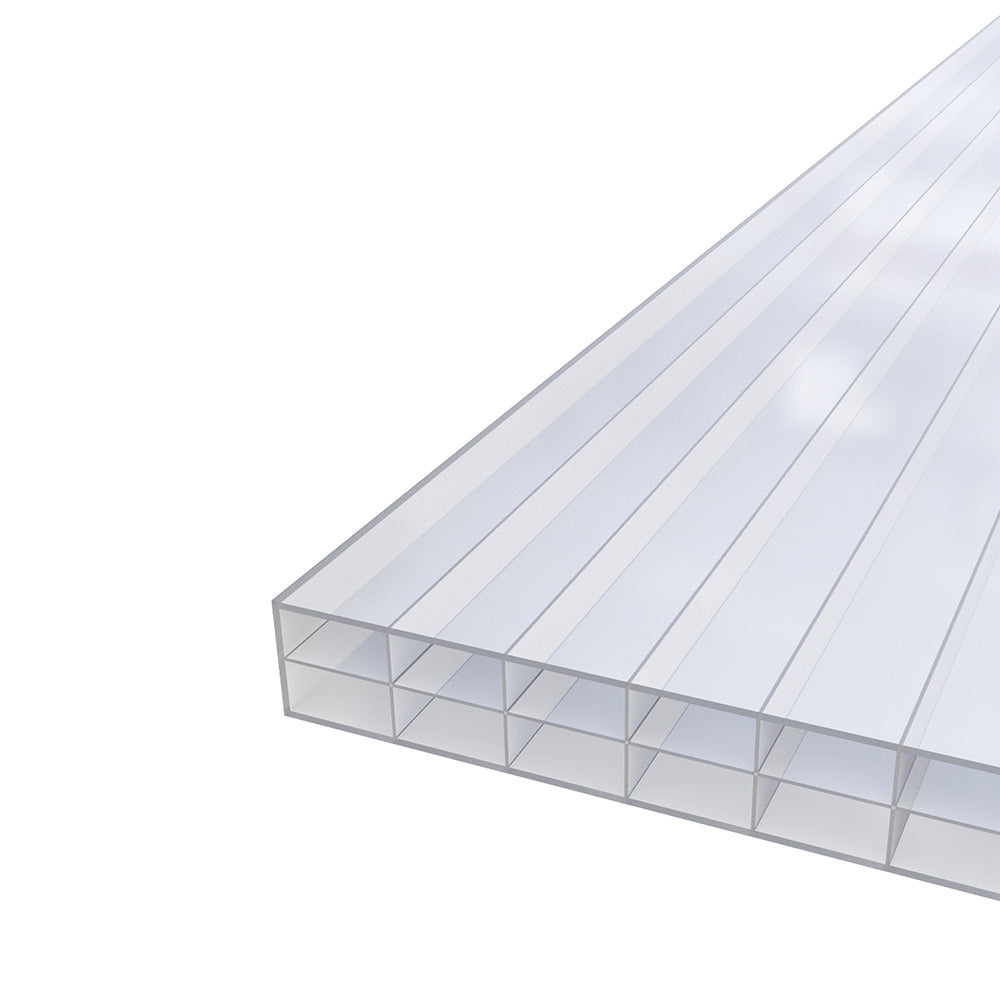 Doppelstegplatte 16 mm Polycarbonat 3-fach weiß-opal HEATBLOC