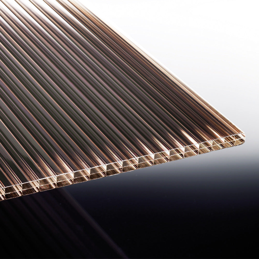 Doppelstegplatte 16 mm Polycarbonat 3-fach bronze
