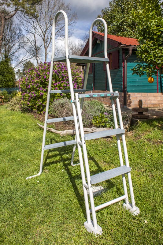 GRE Ovalformbeckenset Stahloptik Fidji 730 x 375 x 120 cm