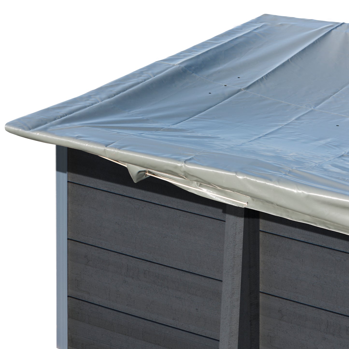 GRE Winterabdeckplane 580g/m² für Composite (WPC) Rechteckbecken