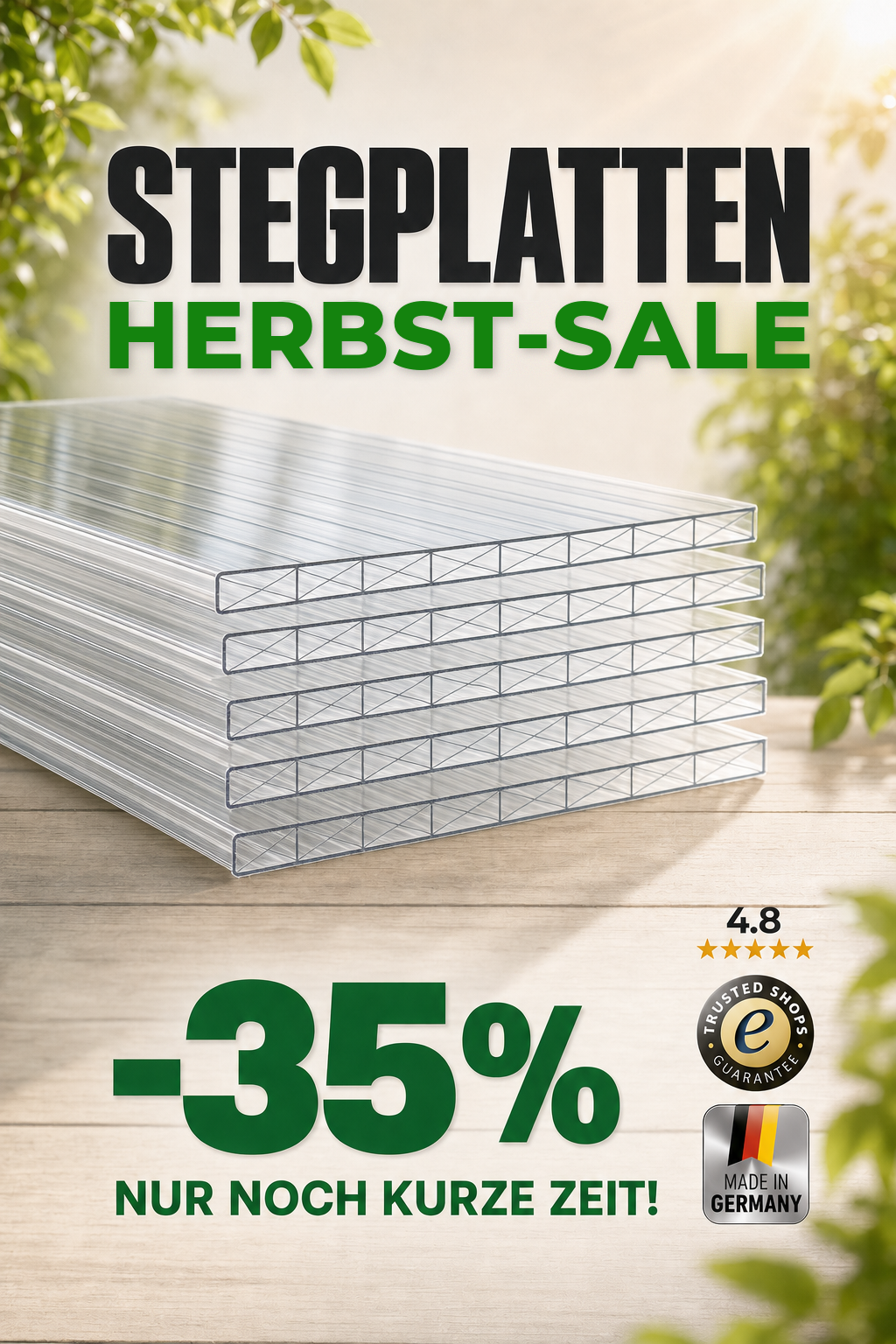 Stegplatten Herbst-Sale Mobile - bis zu 35 Prozent Rabatt