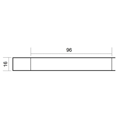 Doppelstegplatte 16mm Acrylglas Maßzeichnung mit Kammerabstand 96mm