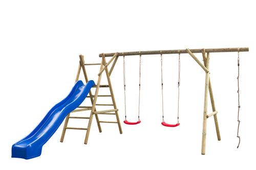 Schaukel mit Rutsche