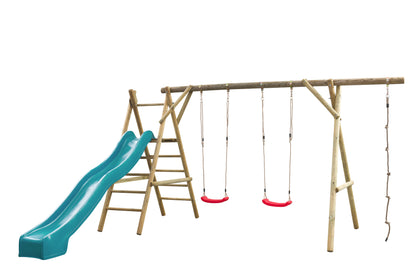 Schaukel mit Rutsche