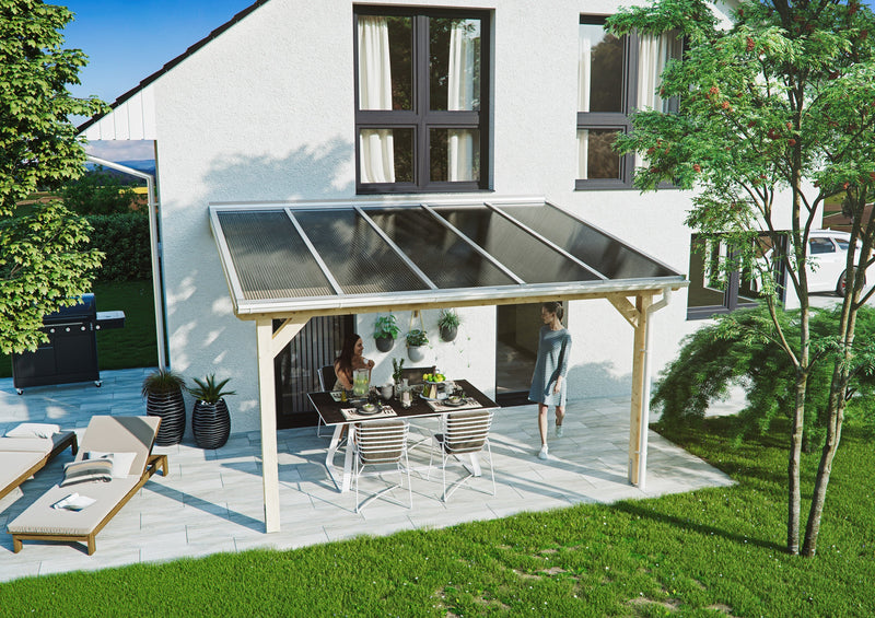 Terrassendachbausatz mit Heatbloc- Stegplatten 16 mm